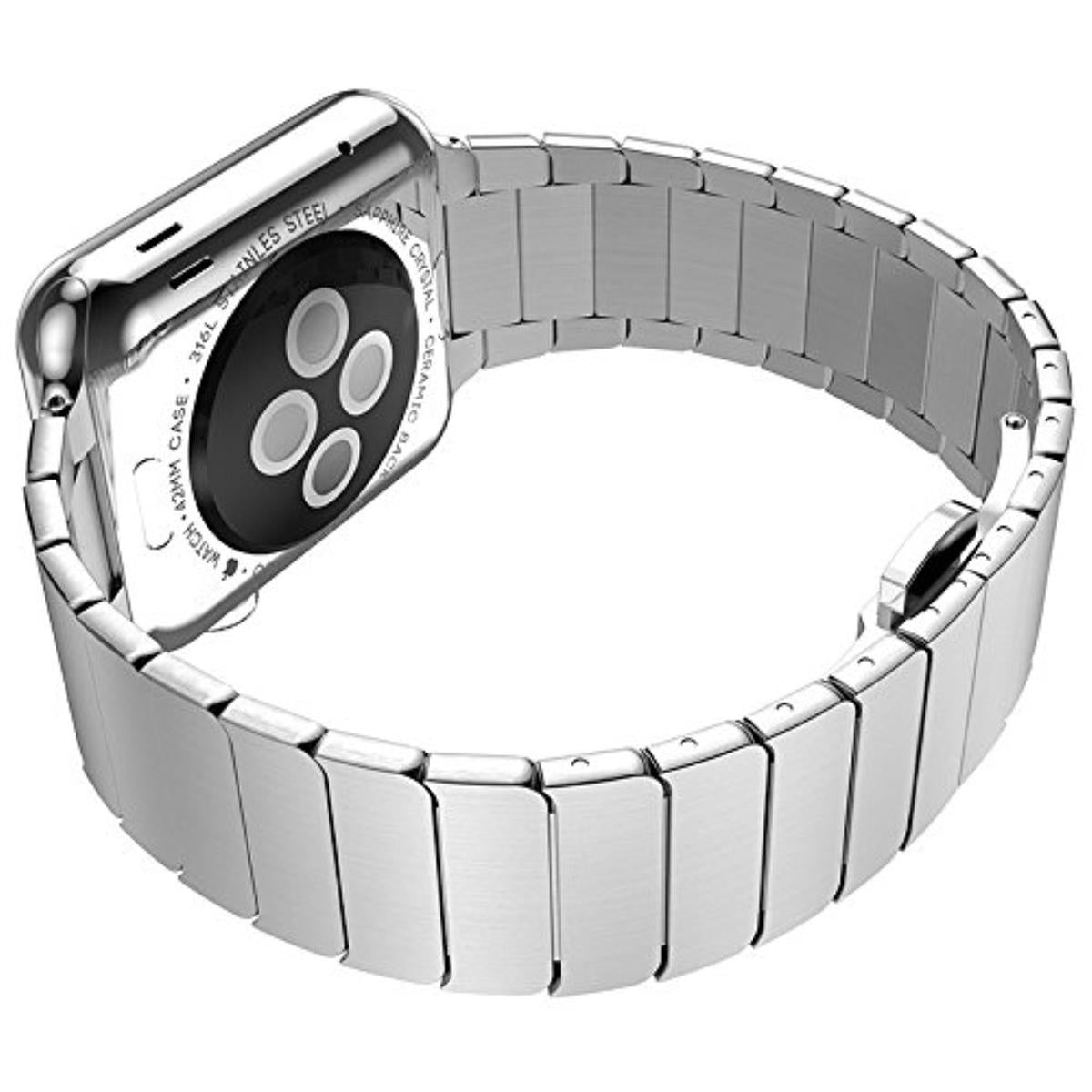 Gliederarmband für Apple Watch 41/40/38mm Ersatz Band Series 8/7/6/SE/5/4 Silber