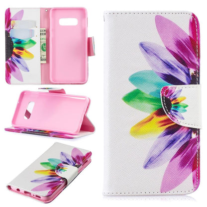 Hülle für Samsung Galaxy S10e Handyhülle Flip Case Schutzhülle Motiv Handyhülle Blume