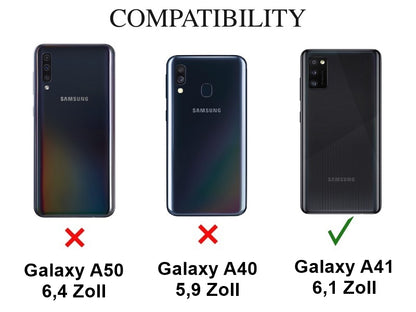 Hülle für Samsung Galaxy A41 Handyhülle Band Handykette Kordel Case Bumper klar