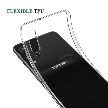 Hülle für Samsung Galaxy A7 (2018) Handyhülle Silikon Case Cover transparent