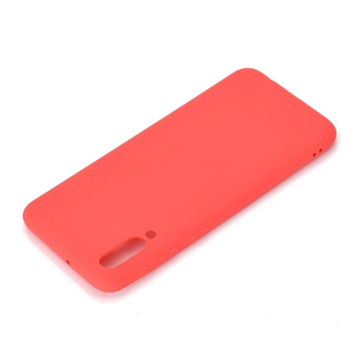 Hülle für Samsung Galaxy A70 Handyhülle Silikon Case Schutzhülle Cover matt Rot