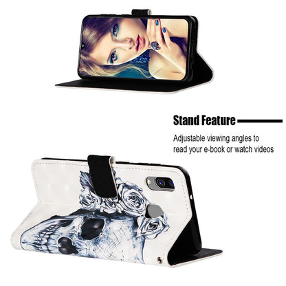 Hülle für Samsung Galaxy A40 Handyhülle Case Etui Cover Motiv Totenkopf schwarz