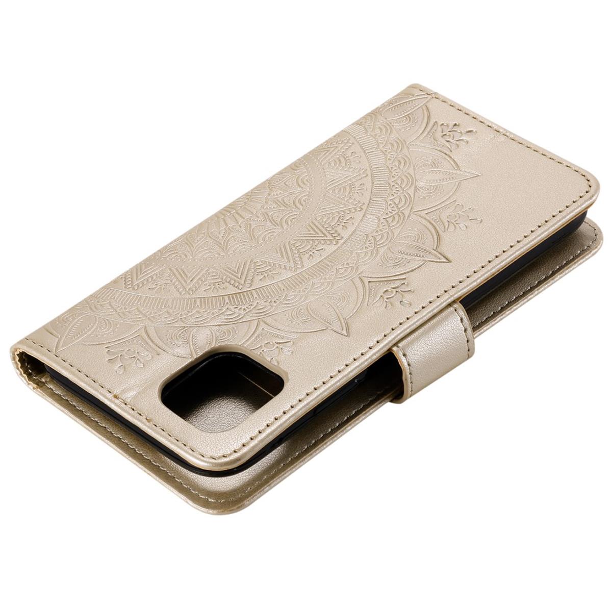 Hülle für Apple iPhone 13 Mini Handyhülle Flip Case Cover Tasche Mandala Gold