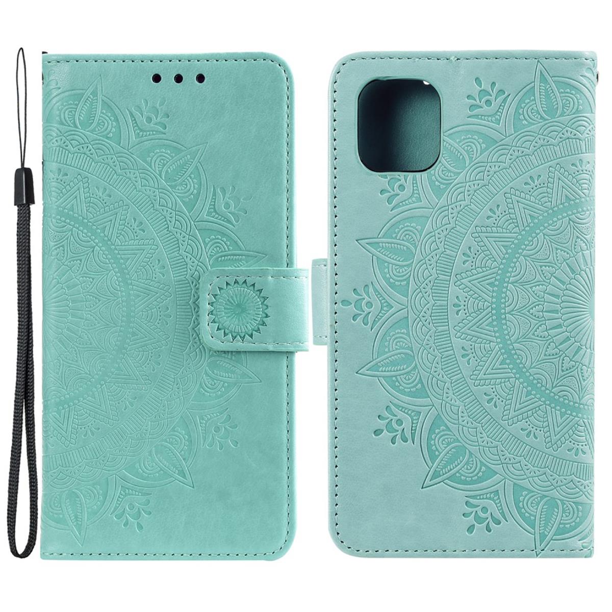 Hülle für Apple iPhone 13 Pro Handyhülle Flip Case Cover Tasche Mandala Grün