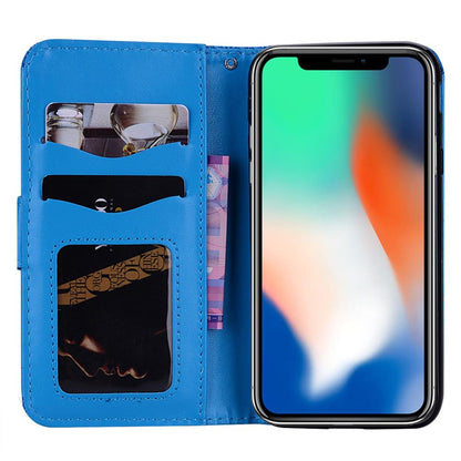 Hülle für Apple iPhone Xs Max Handyhülle Flip Case Cover Schutzhülle Mandala Blau