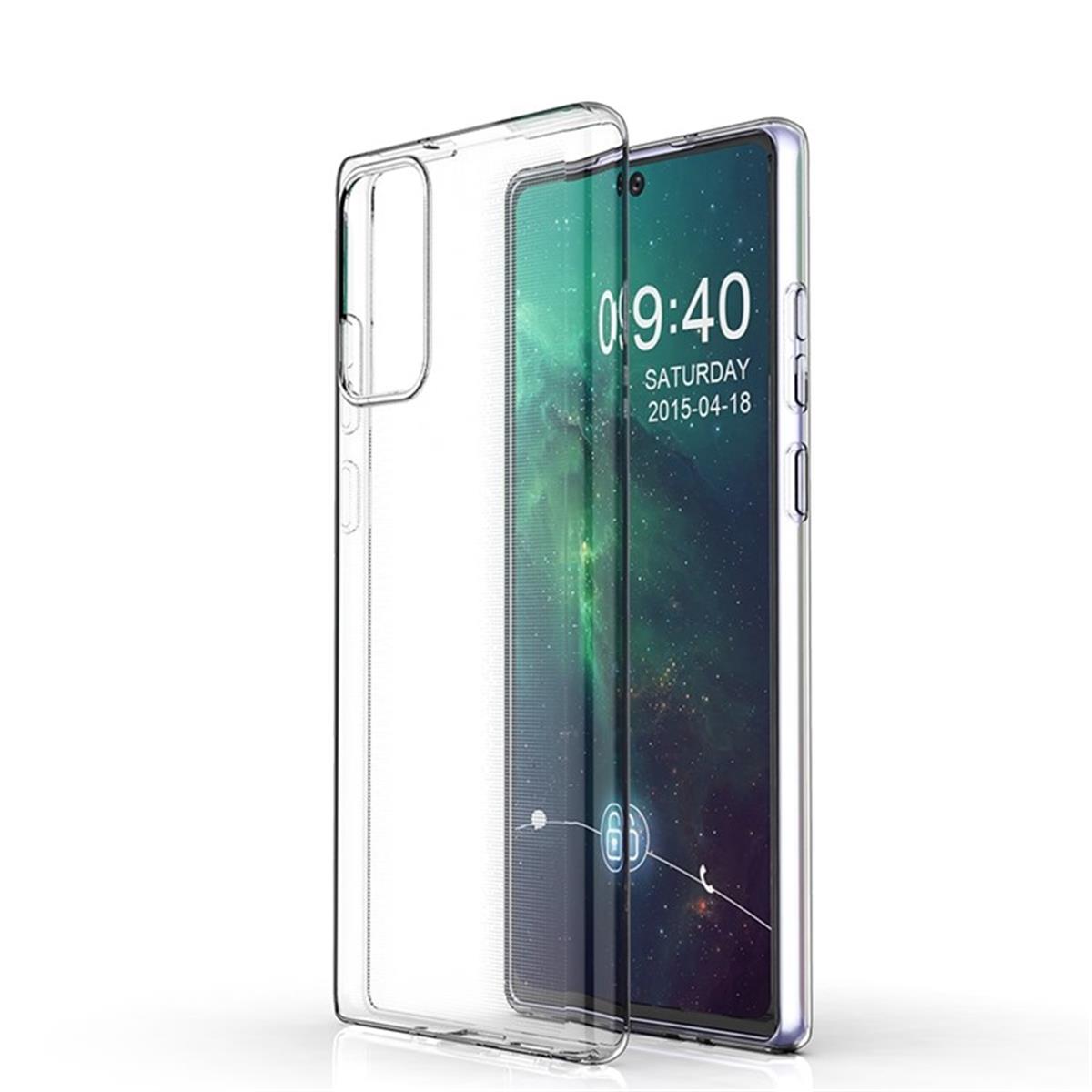 Hülle für Samsung Galaxy Note20 Handyhülle Silikon Cover Case Bumper Transparent