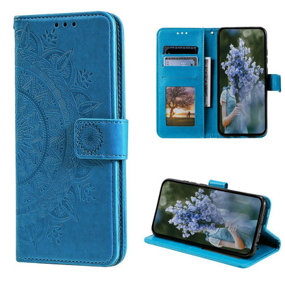 Hülle für Apple iPhone 14 Pro Handyhülle Flip Cover Case Etui Mandala Blau