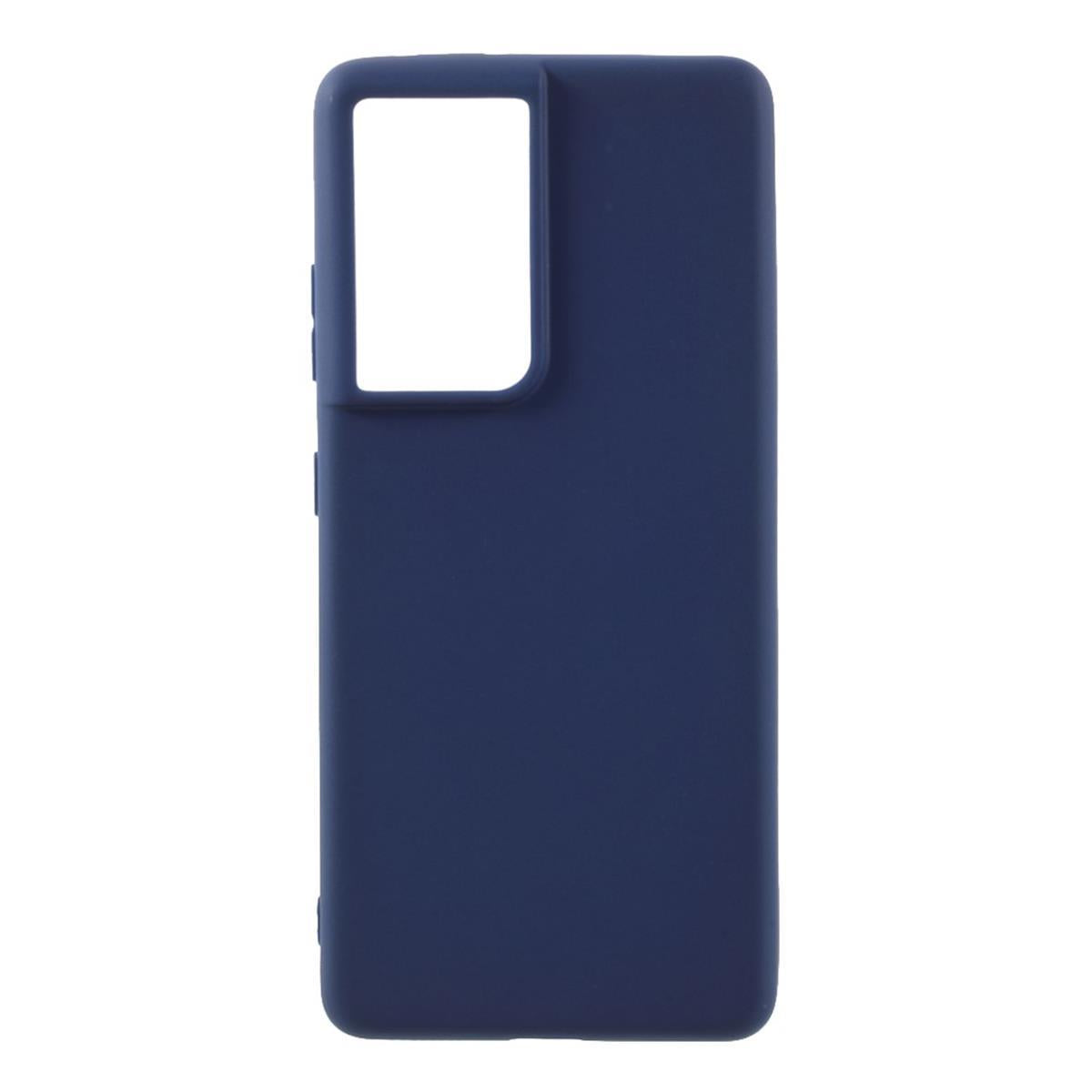 Hülle für Samsung Galaxy S21 Ultra 5G Handyhülle Silikon Case Cover Schutzhülle Matt Blau