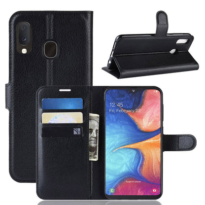 Hülle für Samsung Galaxy A20e Handyhülle Tasche Flip Case Schutzhülle Etui Cover Schwarz