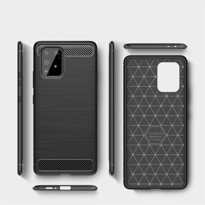Hülle für Samsung Galaxy S10 Lite Handyhülle Silikon Case Cover Carbonfarben