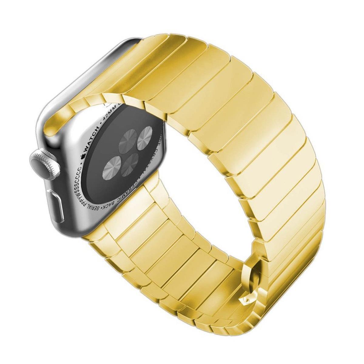 Gliederband für Apple Watch 49/45/44/42mm Series Ultra 2/Ultra/9/8/7/6/SE/5 Gold