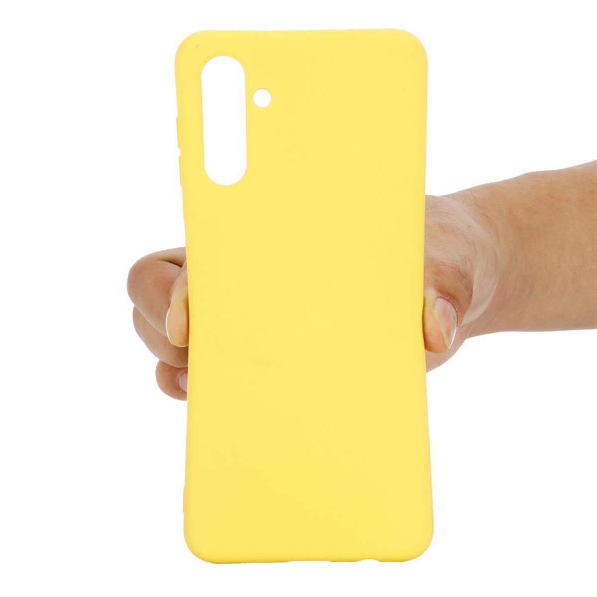 Hülle für Samsung Galaxy A13 5G/A04s Handyhülle Silikon Cover Bumper Matt Gelb