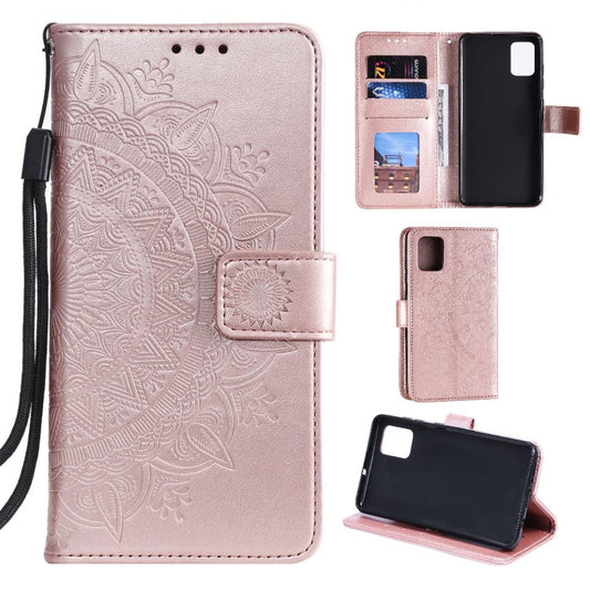 Hülle für Samsung Galaxy A51 Handyhülle Flip Case Schutzhülle Cover Mandala Rose