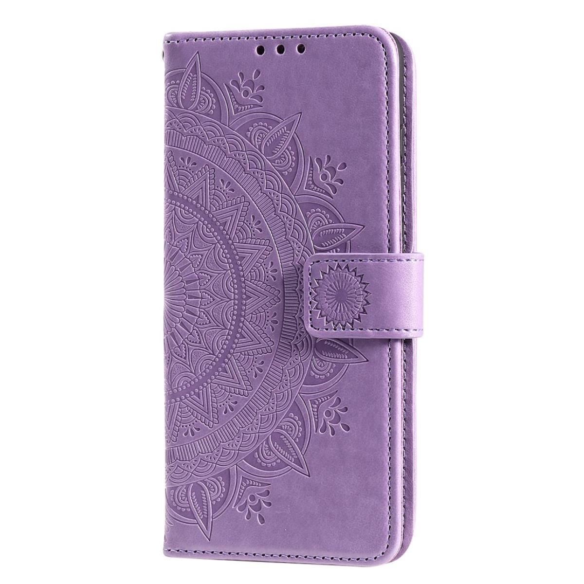 Hülle für Samsung Galaxy A12/M12 Handyhülle Flip Case Cover Tasche Mandala Lila