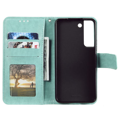 Hülle für Samsung Galaxy S22+ (Plus) Handyhülle Flip Case Cover Mandala Grün
