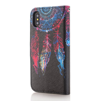 Hülle für Apple iPhone Xs / iPhone X Handyhülle Flip Cover Case Etui Traumfänger