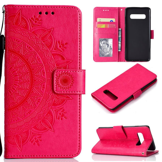 Hülle für Samsung Galaxy S10 Handyhülle Flip Case Cover Handytasche Mandala Pink