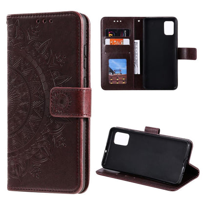 Hülle für Samsung Galaxy Note20 Handyhülle Flip Case Cover Tasche Etui Mandala Braun