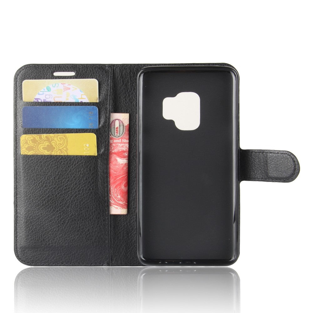 Hülle für Samsung Galaxy S9 Handyhülle Flip Case Schutz Tasche Schwarz