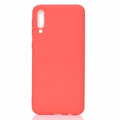 Hülle für Samsung Galaxy A70 Handyhülle Silikon Case Schutzhülle Cover matt Rot