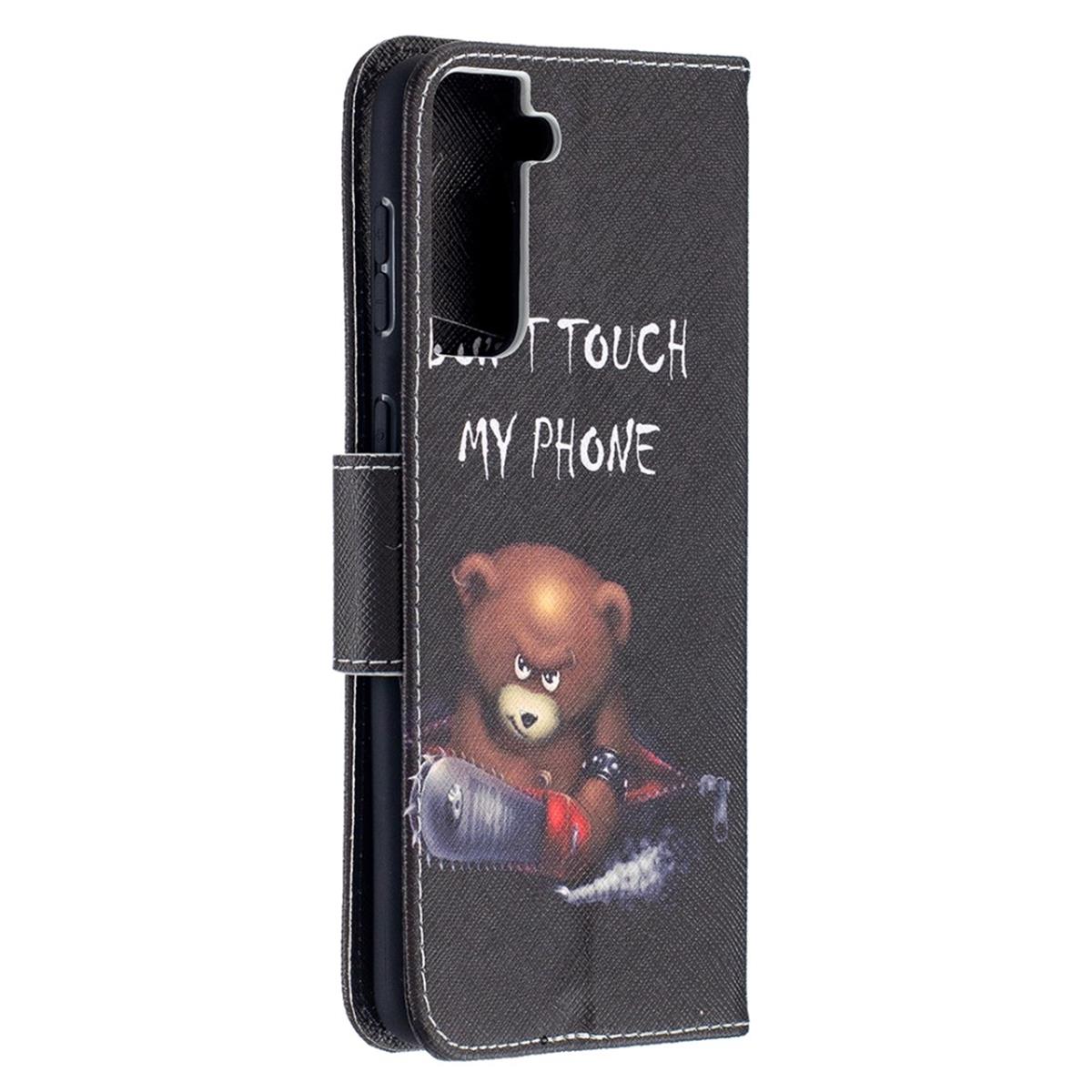 Hülle für Samsung Galaxy S21 Plus Handyhülle Flip Case Cover Bumper Etui Tasche Motiv Bär