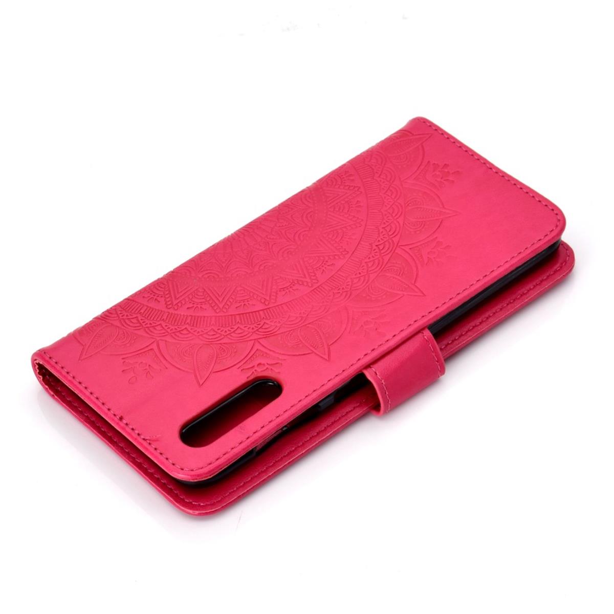 Hülle für Samsung Galaxy A50/A30s Handyhülle Flip Case Schutzhülle Cover Etui Mandala Pink