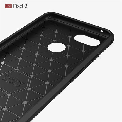 Google Pixel 3 Handyhülle Silikon Case Cover Bumper Carbonfarben