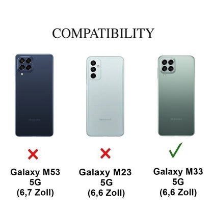 Hülle für Samsung Galaxy M33 5G Handyhülle Flip Case Cover Etui Mandala Grün
