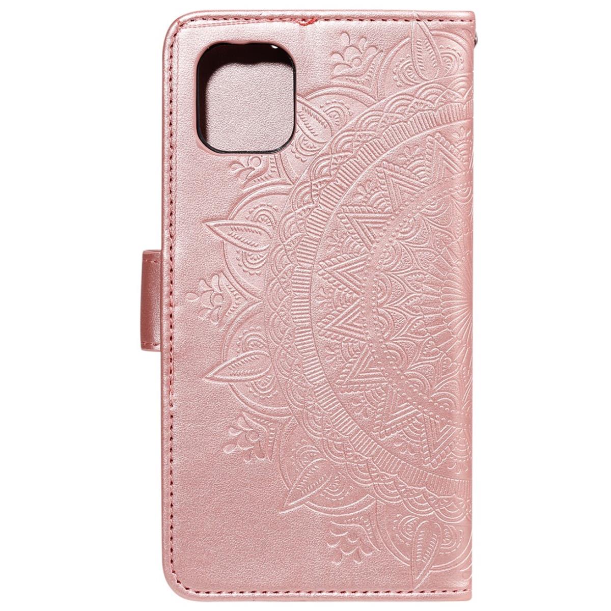Hülle für Apple iPhone 11 Pro Max [6,5 Zoll] Handyhülle Flip Cover Case Mandala Rosegold