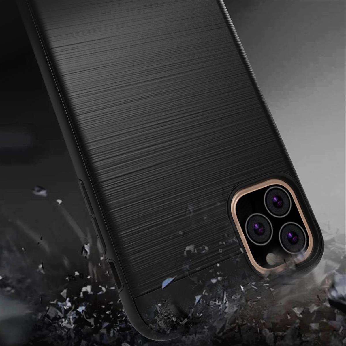 Hülle für Apple iPhone 11 [6,1 Zoll] Handyhülle Silikon Hybrid Case Carbonfarben