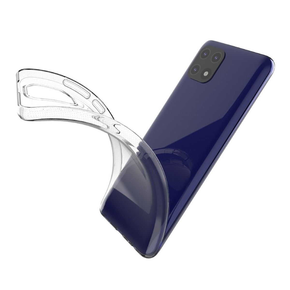 Hülle für Samsung Galaxy A03 Handyhülle Silikon Cover Case Bumper klar