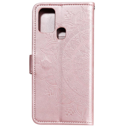 Hülle für Samsung Galaxy M31 Handyhülle Flip Case Cover Etui Mandala Rosegold