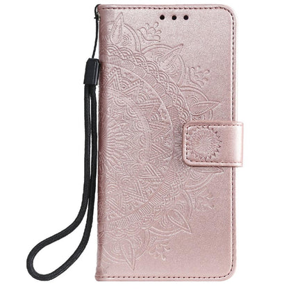 Hülle für Samsung Galaxy A03s Handy Tasche Flip Case Cover Etui Mandala Rosegold