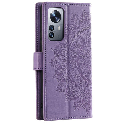 Hülle für Xiaomi 12 Pro Handyhülle Flip Case Cover Tasche Etui Mandala Lila