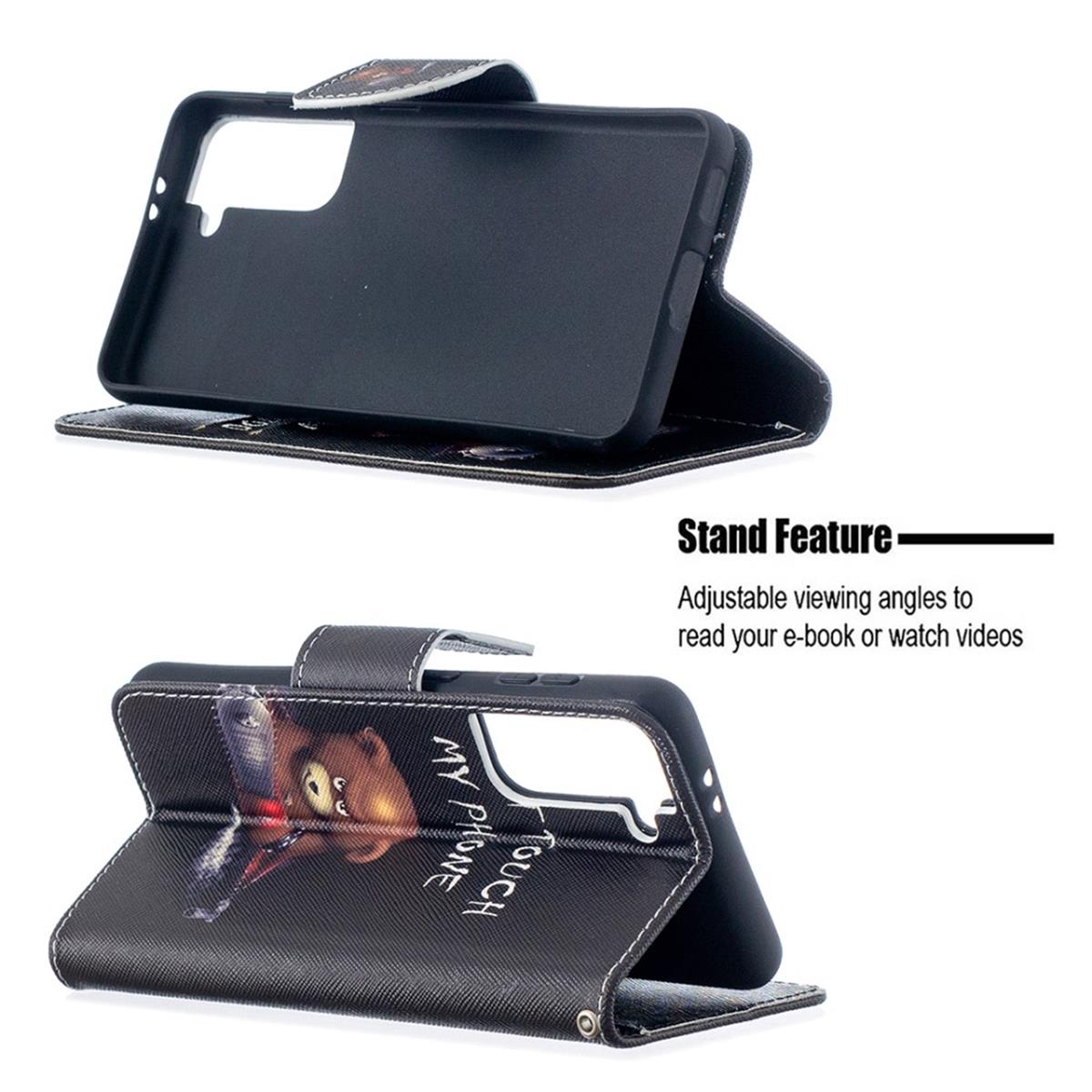 Hülle für Samsung Galaxy S21 Handyhülle Flip Case Cover Bumper Etui Tasche Motiv Bär
