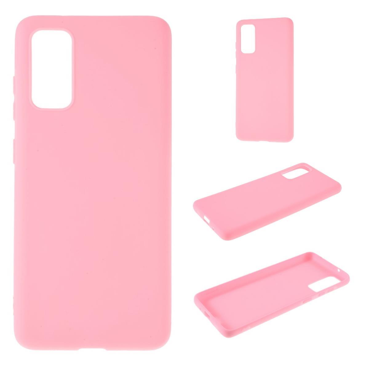 Hülle für Samsung Galaxy A41 Handyhülle Silikon Case Cover Bumper Matt Rosa