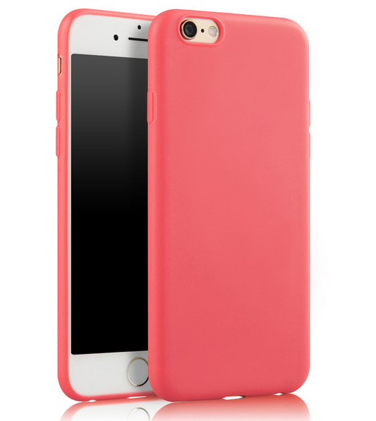 Hülle für Apple iPhone 8 / 7 Handy Case Silikon Cover Tasche Bumper Matt Rot