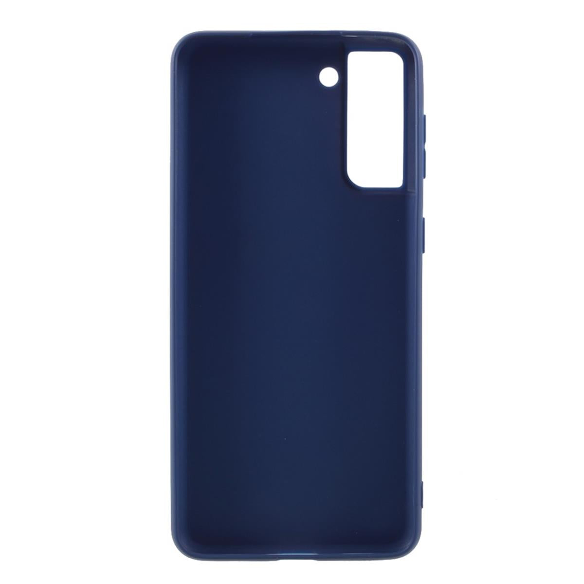 Hülle für Samsung Galaxy S21 5G Handyhülle Silikon Case Cover Schutzhülle Bumper Matt Blau