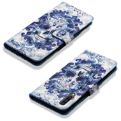 Hülle für Samsung Galaxy A50/A30s Case Schutzhülle Cover Motiv Totenkopf blau