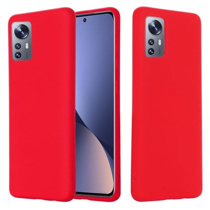 Hülle für Xiaomi 12/12X Handyhülle Silikon Case Cover Bumper Etui Matt Rot
