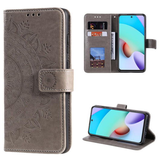 Hülle für Xiaomi Redmi Note 11 Pro/Pro Plus Handy Flip Case Cover Mandala Grau