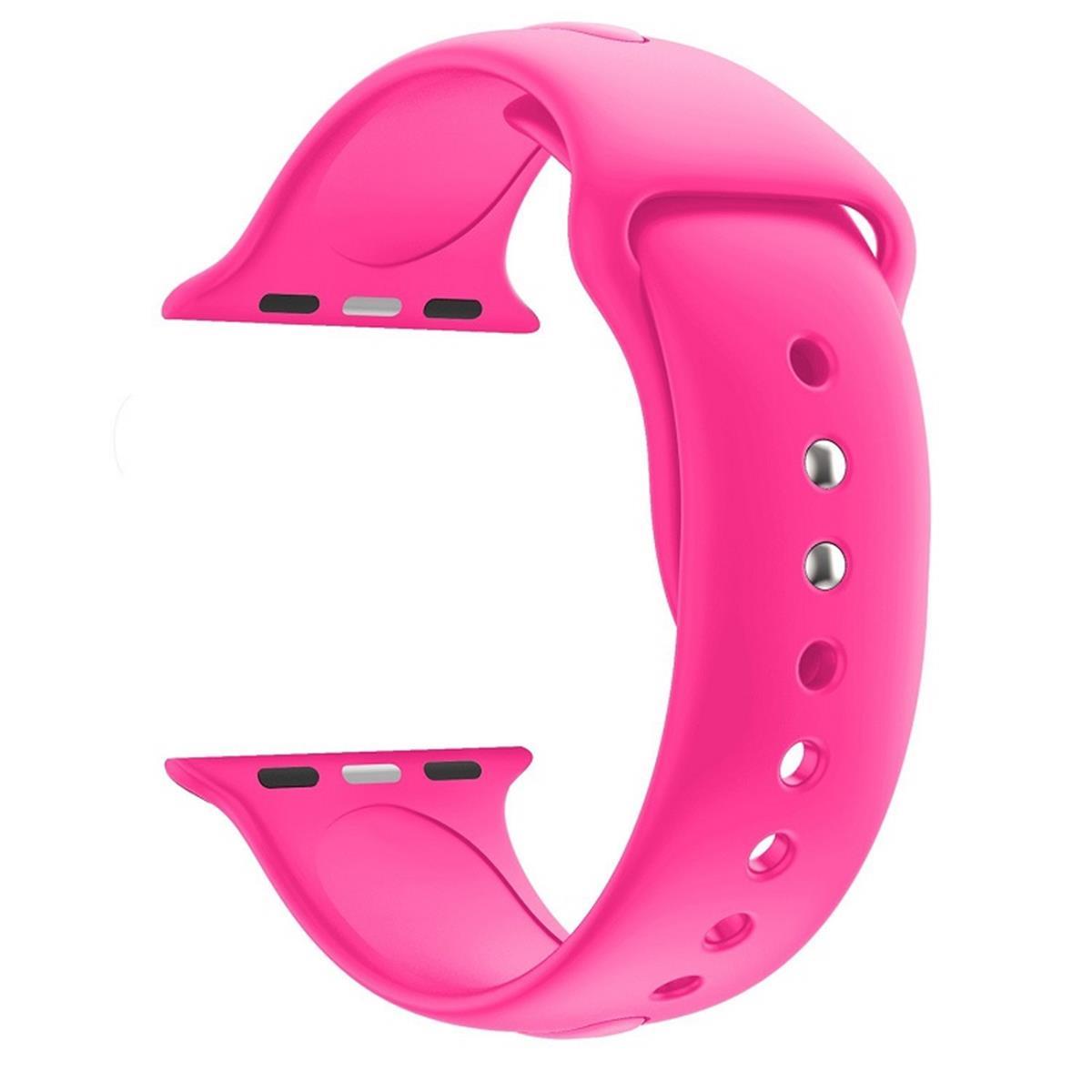 Sportarmband für Apple Watch 41/40/38mm Silikon Armband Series 8/7/6/SE/5/4 Pink
