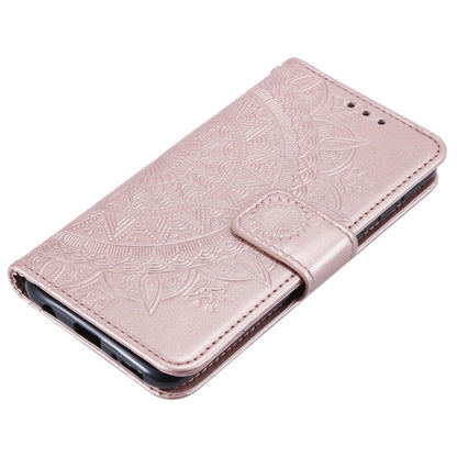 Hülle für Samsung Galaxy A40 Handyhülle Schutz Tasche Flip Case Cover Mandala Rosegold