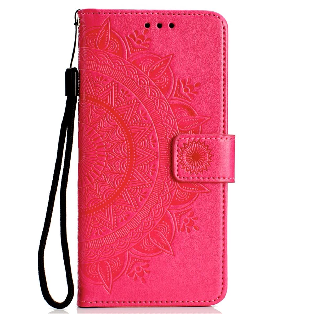 Hülle für Samsung Galaxy A50/A30s Handyhülle Flip Case Schutzhülle Cover Etui Mandala Pink