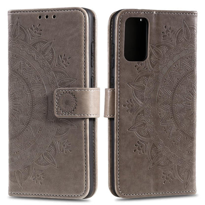 Hülle für Samsung Galaxy M51 Handyhülle Flip Case Cover Schutzhülle Tasche Mandala Grau