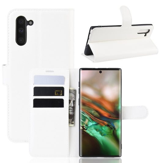 Hülle für Samsung Galaxy Note10 Handyhülle Schutzhülle Flip Case Cover Etui Weiß