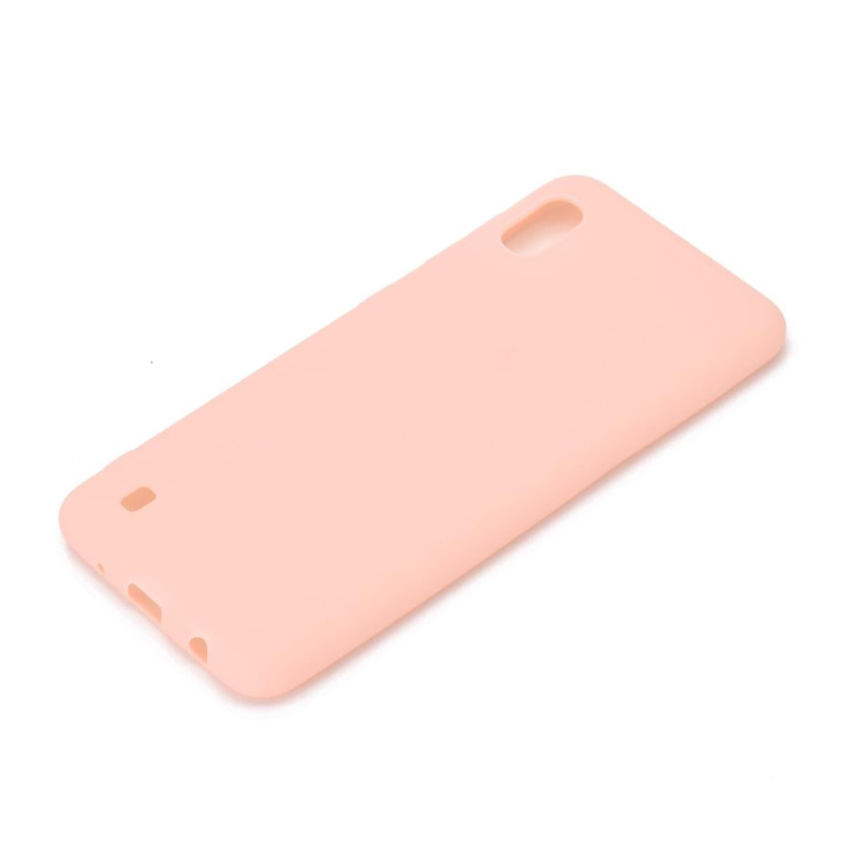 Hülle für Samsung Galaxy A10 Silikon Cover Bumper Schutzhülle Case matt Rosa