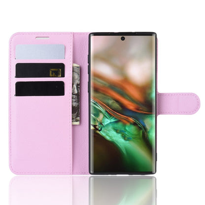 Hülle für Samsung Galaxy Note10 Handyhülle Schutz Tasche Flip Case Cover Rosa