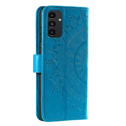 Hülle für Samsung Galaxy A13 4G Handyhülle Flip Case Cover Tasche Mandala Blau