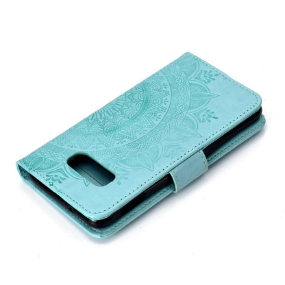 Hülle für Samsung Galaxy S10e Handyhülle Flip Case Cover Schutzhülle Mandala Mint